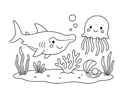fundo do mar para colorir e imprimir para imprimir e colorir - imagem 2